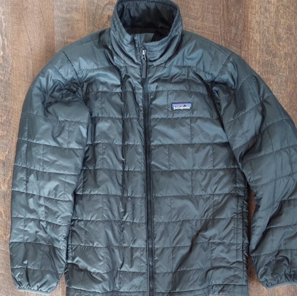 Boys Patagonia Puffer Charcoal Grey